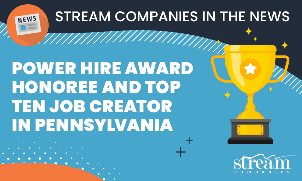 Stream Companies 2013 Inc. Power Hire Award Honoree and Top Ten Job Creator in Pennsylvania