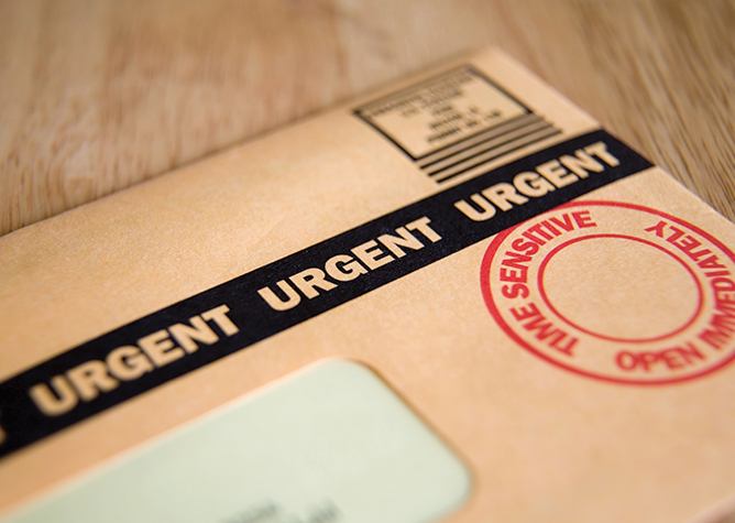 urgent envelope