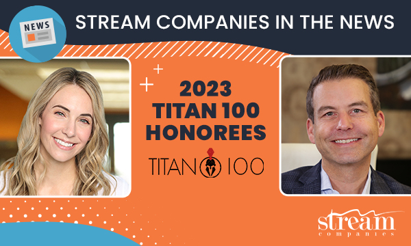 Stream Companies Executives, David Regn and Sarah Throne, Honored in the 2023 Philadelphia Titan 100 List