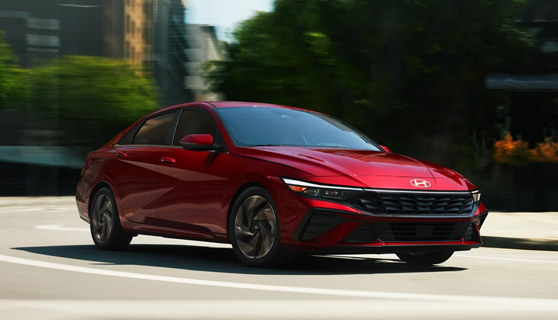 Red Hyundai Elantra