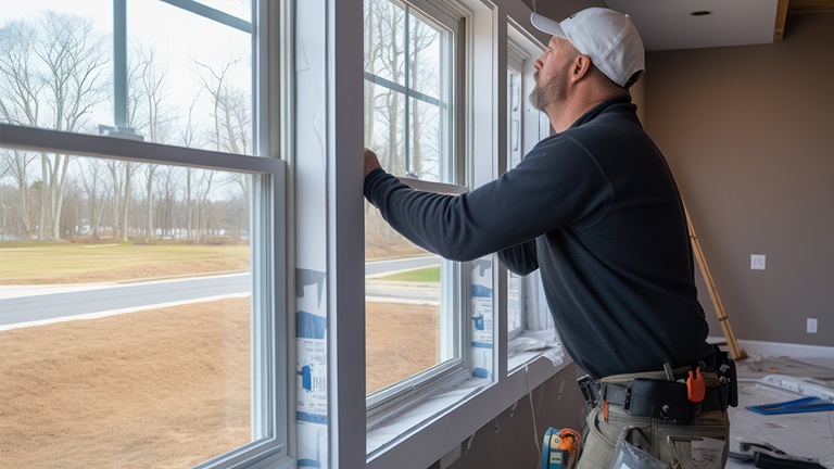Window Company installing new windows