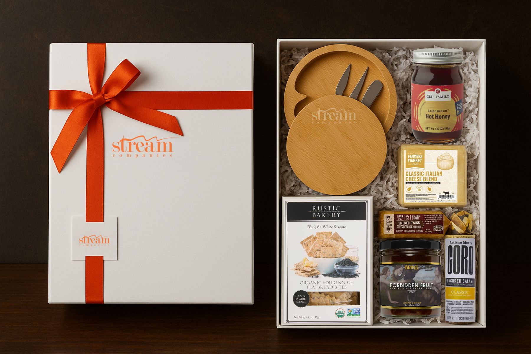 excellent charcuterie board gift courtesy of stream companies