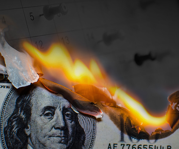 Money burning and being wasted