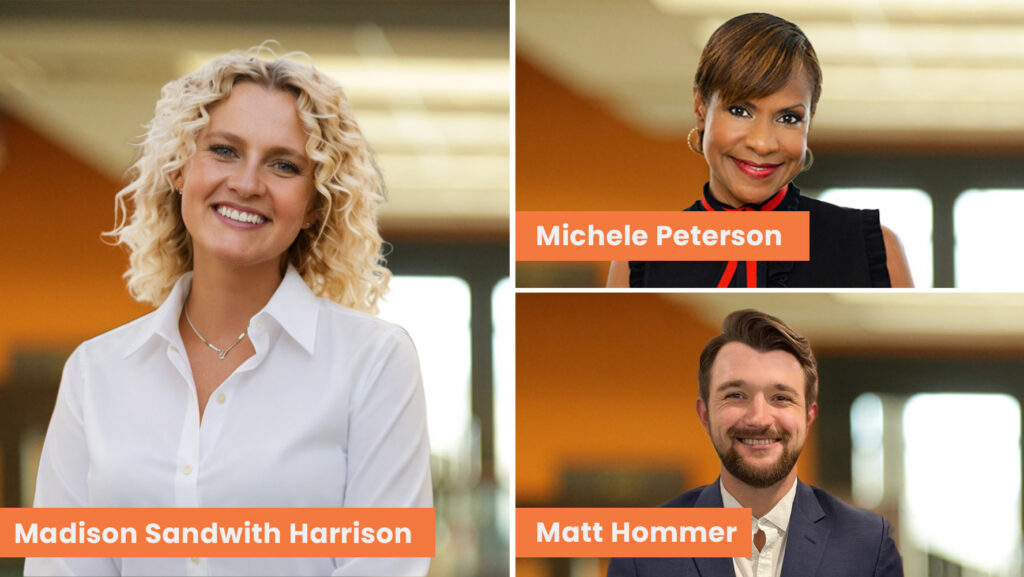 Madison Harrison, Matt Homer, Michele Peterson