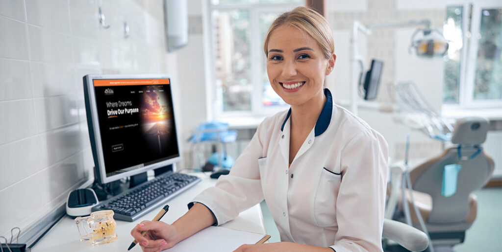 dentist in office